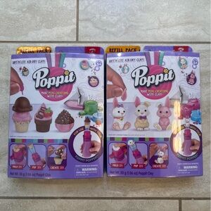 Poppit Mini Creations Air-Dry Clay Kit - Purple and Pink